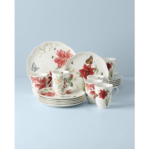 Lenox Butterfly Meadow Porcelain 18-Piece Holiday Dinnerware Set