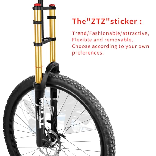 ZTZ 20/26 inch 4.0 Fat Tire Bike Air Suspension Fork - 180mm Travel, 135mm Hub Spacing, QR 9mm, Double Crown Shock Absorber Fork for MTB Fat Snow Beach E-Bike