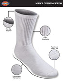 Dickies Men's All Purpose Cushion Crew Socks (6/12 Packs), White (6 Pairs), 6-12