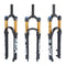 KRSEC 27.5/29 MTB Air Suspension Fork Travel 120mm,Rebound Adjust 1 1/8 Straight/Tapered Tube QR 9mm Manual/Remote Lockout XC AM Ultralight Mountain Bike Front Forks, Black