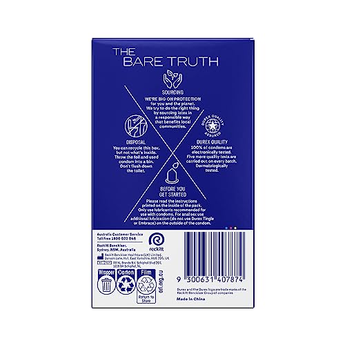 Durex Originals Latex Condoms Regular Fit, Pack of 30