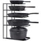 Toplife Heavy Duty Pan Organizer, 5 Tier Pot and Pan Organizer Rack for Cast Iron Skillets, Griddles and Pots - Sturdy Steel Construction - No Assembly Required, Black