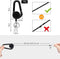 FYY (2 Pack) Heavy Duty Retractable Badge Holders Reel with [Carabiner] and [Key Chain Keychain] 22.2 inches Reinforced Wire Cord - Black& Clear