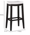 Linon , 30-Inch, White Claridge Patches Bar Stool Chair, 32'' x 18.75'' x 13.25'', Black