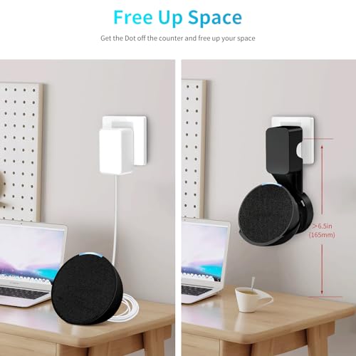 ZUOLACO Wall Mount Holder for Pop, Outlet Hanger stand for Pop, Built-in Cable Management, Black