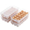 ZHENFAN Clear Plastic Egg Holder for Refrigerator, Stackable Egg Storage Trays With Lid & Handles, Plastic Egg Box Carrier 4 Pack, BPA-Free Egg Storage Container for 18 Eggs