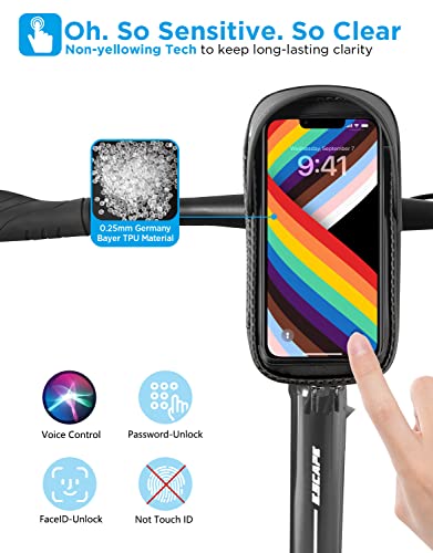 whale fall 360°Rotatable Bike Phone Holder, 2023 Newest Bike Handlebar Bag Waterproof Bike Bag Bike Accessories Motorcycle Electric Bike Cell Phone Holder for Phones Under 7'' M3