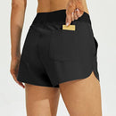 WILLIT Women's 3" Quick Dry Swim Board Shorts with Brief Liner UPF 50+ Swimming Bottoms Trunks Black M