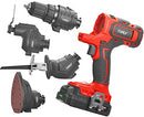 TOPEX 20V 4 IN1 Power Tool Combo Kit, Cordless Drill, Electric Sander, Reciprocating Saw, Oscillating Tool