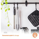MasterChef Lemon Zester Grater with Handle, Kitchen Tool for Zesting Citrus Fruits & Finely Grating Parmesan Cheese, Garlic, Ginger, Coconut, Nutmeg, Wasabi, Chocolate etc, Stainless Steel, 12 inches