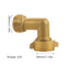 Garden Hose Connector, 3/4 Inch 90° Female Brass Water Hose Elbow Tap Adapter Pipe Parts for Outdoor Faucet RV