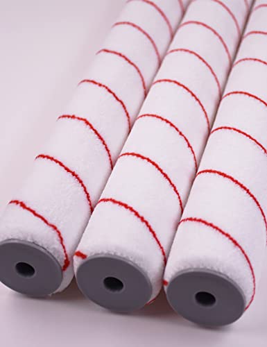 ROLLINGDOG Exclusive 18 Inch Paint Roller Naps-3/16" Short Nap for Smooth Surface Painting (Pack of 3)
