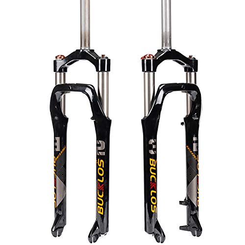 【AU Stock】 26 X 4.0 inch Fat Tire MTB Suspension Fork, 100mm Travel Spacing Hub 135mm 1 1/8 Straight Tube Manual Lockout 9mm QR Oil Spring Front Forks, fit Snow Beach Mountain Bike