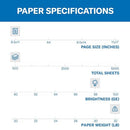 Hammermill Premium Laser Print 32lb Copy Paper, 8.5 x 11, 1 Ream, 500 Sheets, Made in USA, Sustainably Sourced from American Family Tree Farms, 98 Bright, Acid Free, Laser Printer Paper, 104646R