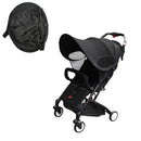 Universal Stroller Sun Cover UV Protection Baby Stroller Sun Shade Buggy Pram Sun Rain Shade Blackout Blind Canopy Cover Pushchair Sunblock Cover for Travel Park Zoo, Black