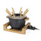 Princess 01.173025.02.001 Fondue Set Pure Black, Bamboo, 800 W, 1.5 liters, Bamboo & Black