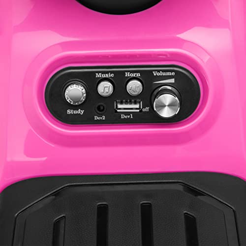 MAZAM Kids Ride On Car Kid Ride-On Toys - 4 Wheeler Electric Quad Kids ATV with Music/Horn/LED Lights/USB, Toy for Kids from 3 Years Old, Pink