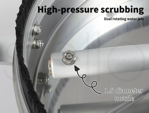 Traderight Pressure Washer Surface Cleaner with 4 Wheels Stainless 27600 kPa Concrete Floor Washing Machine