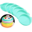 6 Pcs 6 inch Silicone Layered Cake Mold Round Silicone Bread Pan Toast Bread Mold Cake Tray Mould Non-Stick Baking Tools