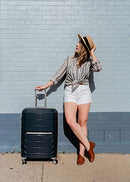 Samsonite Unisex-Adult Freeform Hardside Expandable with Double Spinner Wheels, Navy, 2-Piece Set (21/28), Freeform Hardside Expandable with Double Spinner Wheels