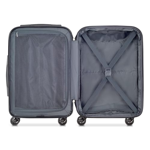 DELSEY Paris Helium Aero Hardside Expandable Luggage with Spinner Wheels, Brushed Charcoal, Carry-On 19 Inch, Helium Aero Hardside Expandable Luggage with Spinner Wheels