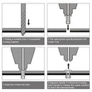 Anesty Rivet Gun Pop Riveter Set, Heavy Duty Hand Riveter Rivet Gun Kit with 200 Aluminum Blind Pop Rivets 2.4mm 3.2mm 4mm 4.8mm, Riveting Gun Tool with 4 HSS Drill Bits and Replaceable Nozzles