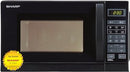 Sharp Freestanding R642BKW 2-in-1 Microwave with Grill / 20 L / 800 W / 1000 W Quartz Grill / 8 Automatic Programmes/Timer/Child Lock/Energy Saving Mode/Glass Turntable (25.5 cm) / Black