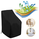 EASYBUYTECH Stacking Outdoor Chair Cover Waterproof, Outdoor Patio Furniture Covers Stacked Chairs 210D, Lounge Chair Covers Outdoor Stack Chairs for All Weather Protection, Black