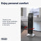 De'Longhi Bend Line Tower Fan Heater HFX65V20, 2000W with Silent Operation, Remote Control, Ceramic Technology,Black