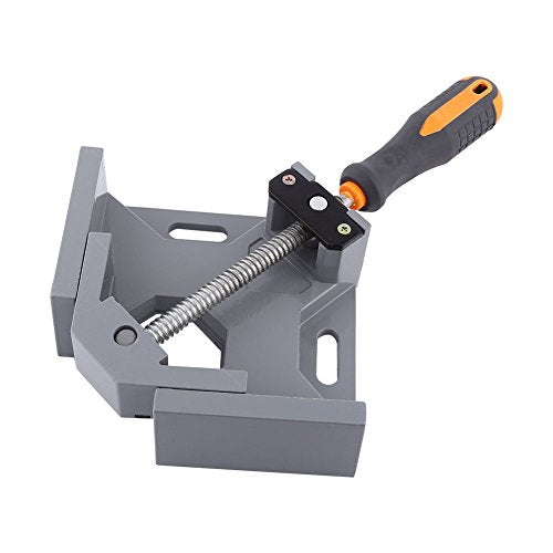 2 Set of NUZAMAS 90 Degree Corner Clamp Right Angle Clamp Aluminum Alloy Made, Adjustable Swing Jaw Corner Clamp, Woodworking Vice Wood Metal Welding Gussets, Single Handle