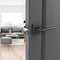 VEVOR Privacy Door Handle, 10 Pack Matte Black Door Lever, Left or Right Handing Reversible Lever with Keyless Lock, 45° Rotation to Open, Square Interior Door Handles for Bedroom and Bathroom Doors