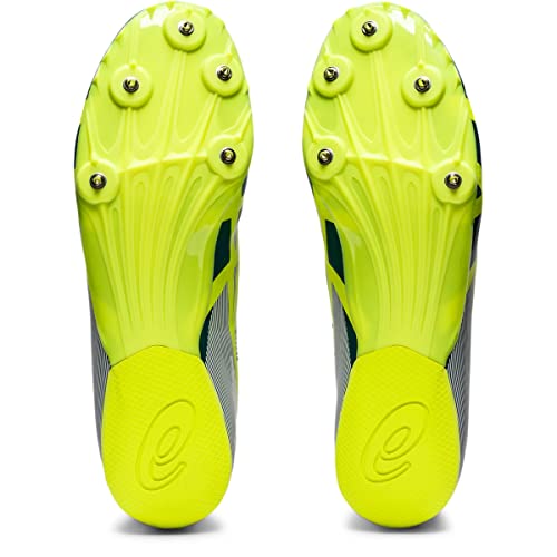 ASICS Hyper Sprint 7, Velvet Pine/Safety Yellow, 6 Wide Women/4.5 Men