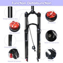 ZTZ Mountain Bike Fork,26 27.5 29 inch MTB Suspension Air Fork ，Rebound Adjust，Travel 120mm,QR 9mm，1-1/8 Straight Tube, Ultralight Mountain Bike Front Fork for XC/AM Bike(Remote Lockout)