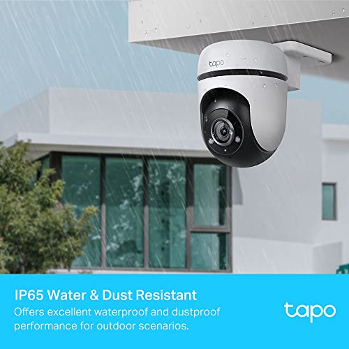 TP-Link Tapo Pan/Tilt Outdoor Security WiFi Camera, Wireless, 1080p, 360°, IP65, Night Vision, SD Card Slot, Smart AI Detection (Tapo C500)