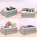 Livememory 2 Pack Collapsible Crates - Foldable Crates, 31 Liters Plastic Milk Crate Storage Bin for Home, Laundry, Clothes(17.7x 12 x 9 inches)