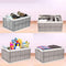 Livememory 2 Pack Collapsible Crates - Foldable Crates, 31 Liters Plastic Milk Crate Storage Bin for Home, Laundry, Clothes(17.7x 12 x 9 inches)
