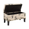 Linon Stephanie Ottoman, Botanical Linen