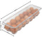 Greenco Refrigerator Organizer Bins for Eggs - Eggs Container for Refrigerator - 14 Egg Organizer Container with Lid & Durable Handle - Stackable Plastic Egg Holder for Refrigerator - Clear, Set of 2