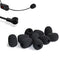 20 Pcs Foam Mic Cover, Black Mini Microphone Headset Windscreen Sponge Foam Mic Cover(30x22x8 mm)