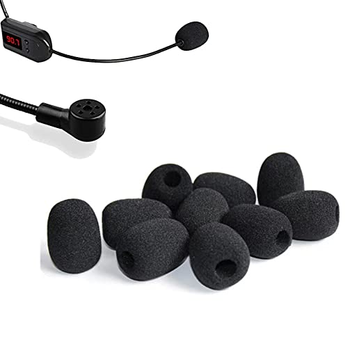 20 Pcs Foam Mic Cover, Black Mini Microphone Headset Windscreen Sponge Foam Mic Cover(30x22x8 mm)