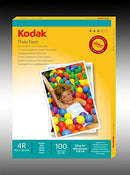 Kodak 120GSM 100 Sheets Matte Finish Instant Dry 120gsm 4R Photo Paper , (5740-137)