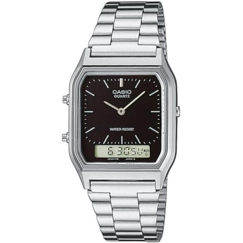 CASIO MENS DRESS DUO SILVER TONE AQ230A-1DS