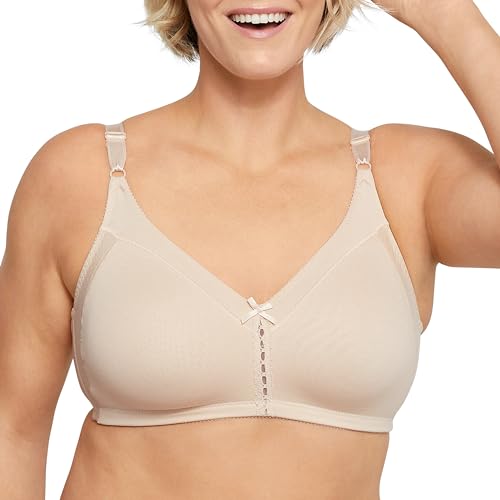 Bali Women's Woman's Double Support Cotton Wire-Free Bra, Soft Taupe,34C