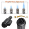 DOMINOX 2 Pack Torch Lighters,4 Jet Flame Butane Lighter,Refillable Windproof Lighter for Gift Grill BBQ Camping (Butane Gas Not Included)