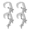 Wanfoou 4 Pcs Stage Light Clamp Hook, Heavy Duty Stage Lights Truss Clamp, Aluminum Alloy Truss C-Clamp, for DJ Lighting, Spot Par/Lights, Fit for 1.18-2 Inch OD Tube/Pipe,Silver