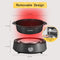 Food Party Hot Pot Electric Separable Shabu Shabu Pot with Divider Hotpot Pot Electric Cooker Dual Sided 220V 1350W Non-Stick 4L Fondue Pot for 2-6 People