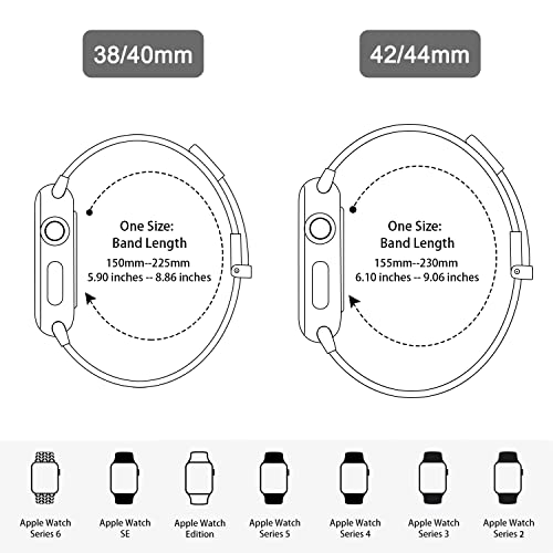 Metal Stainless Steel Bands for Apple Watch Bands 38mm 40mm 41mm 42mm 44mm 45mm, Loop Magnetic Milanese Mesh Strap for iWatch Series 9 8 7 6 5 4 3 2 SE