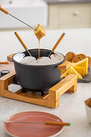 Princess 01.173025.02.001 Fondue Set Pure Black, Bamboo, 800 W, 1.5 liters, Bamboo & Black