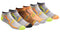 Saucony Mens Multi-pack Bolt Performance Comfort Fit No-show Running Socks, Orange (6 Pair), 8-12 US