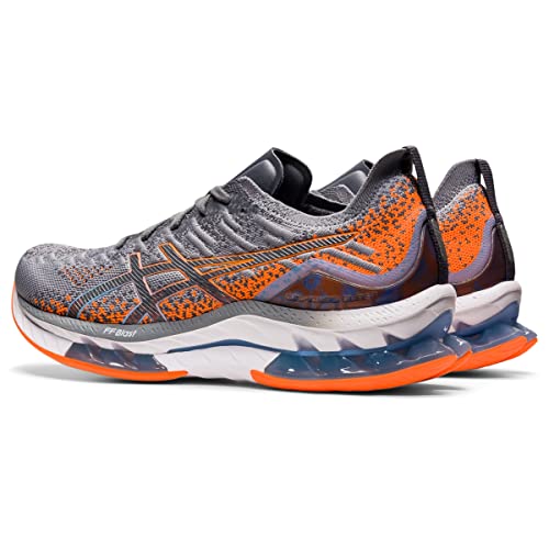 ASICS Men's Gel-Kinsei Blast Running Shoes, 9.5, Sheet Rock/Shocking Orange